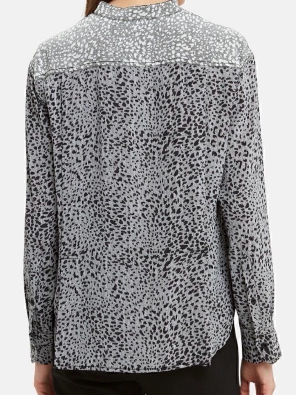 rag & bone Silk Abstract Spot Print Blouse Size Small - Picture 4 of 10